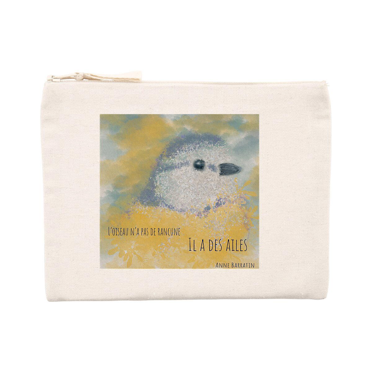 Image back L'oiseau n'a pas de rancune : pochette coton et polyester recyclés