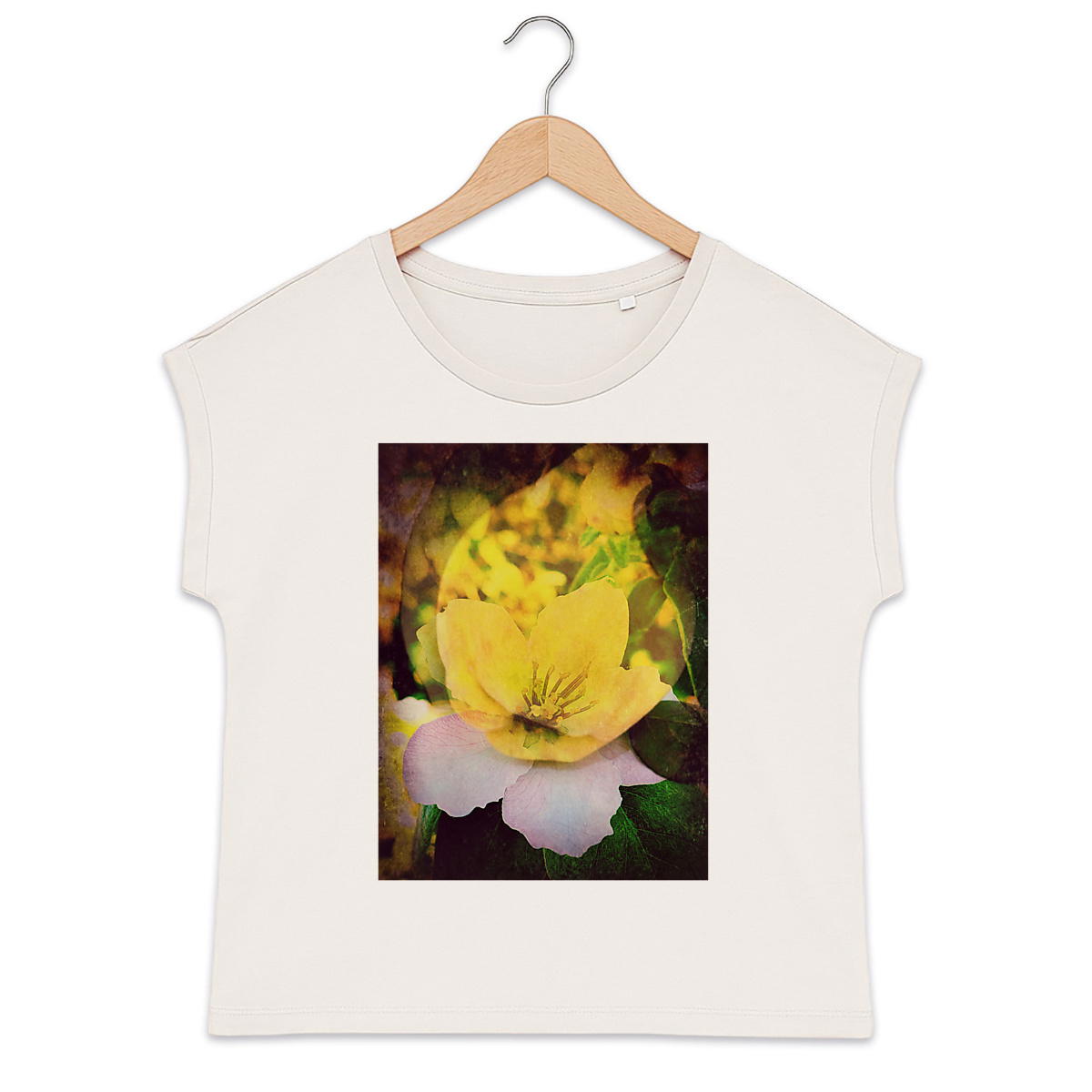 Image back fruit et fleur : T-shirt femme coton bio