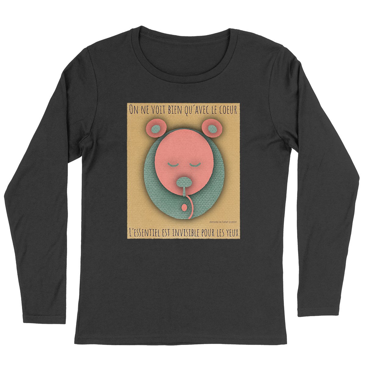 Image back Ours zen : T-shirt femme manches longues coton bio