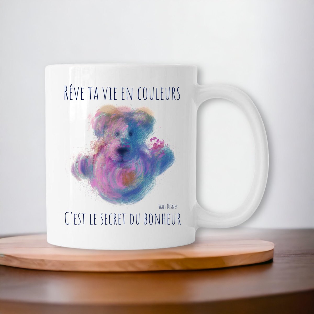 Image front Ours splash : mug céramique