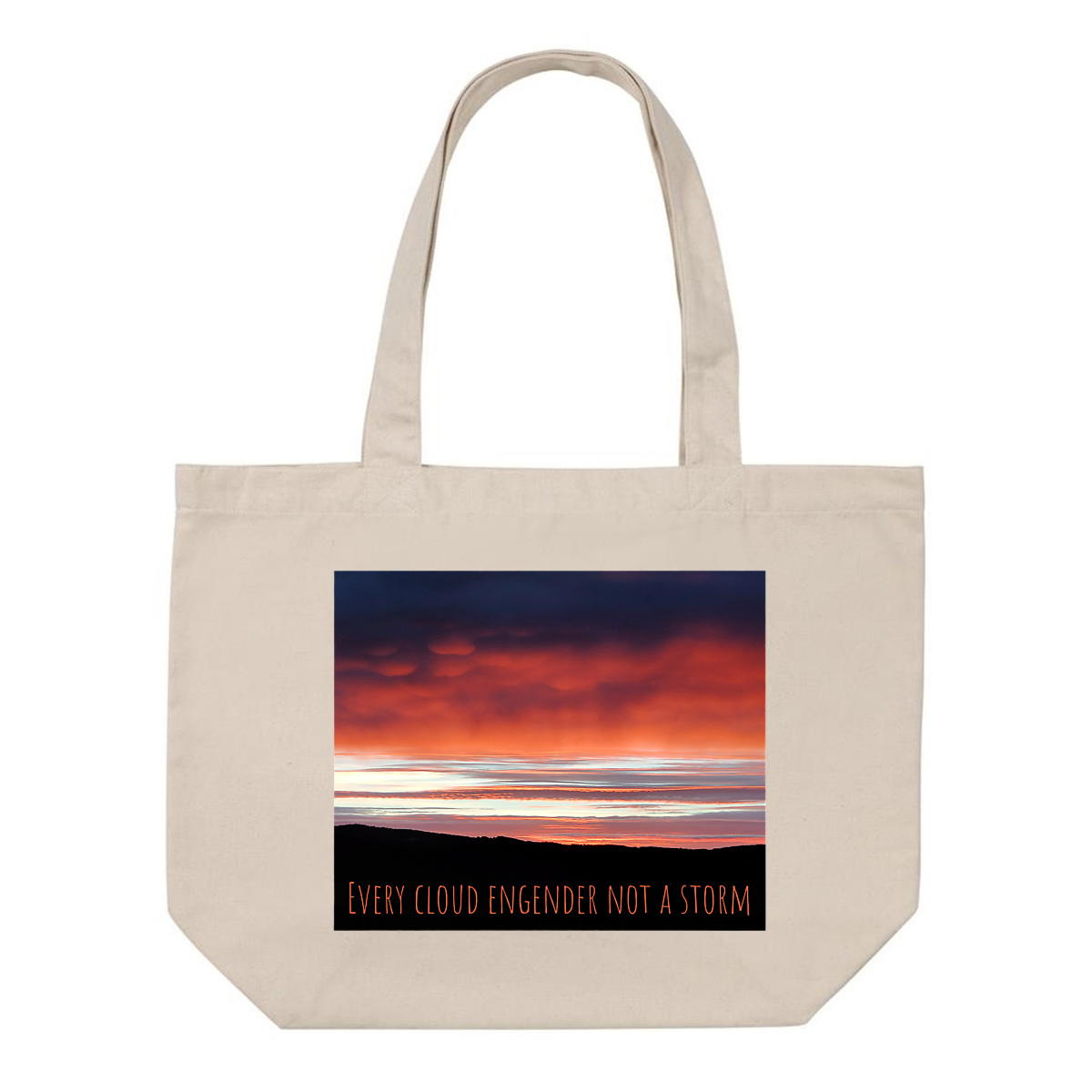 Image front Every cloud… : tote-bag épais coton et polyester recyclés 