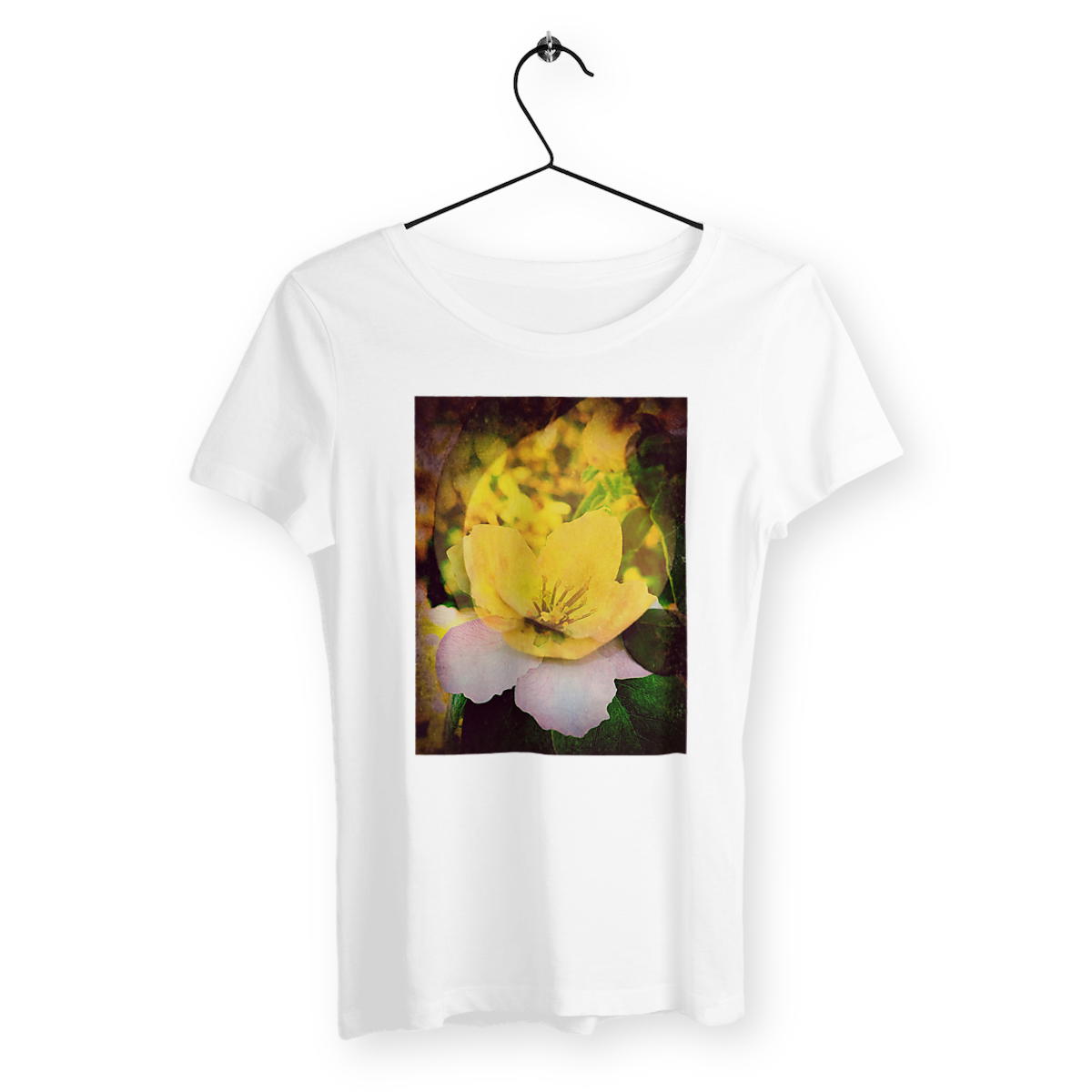 Image back fruit et fleur : T-shirt femme coton bio