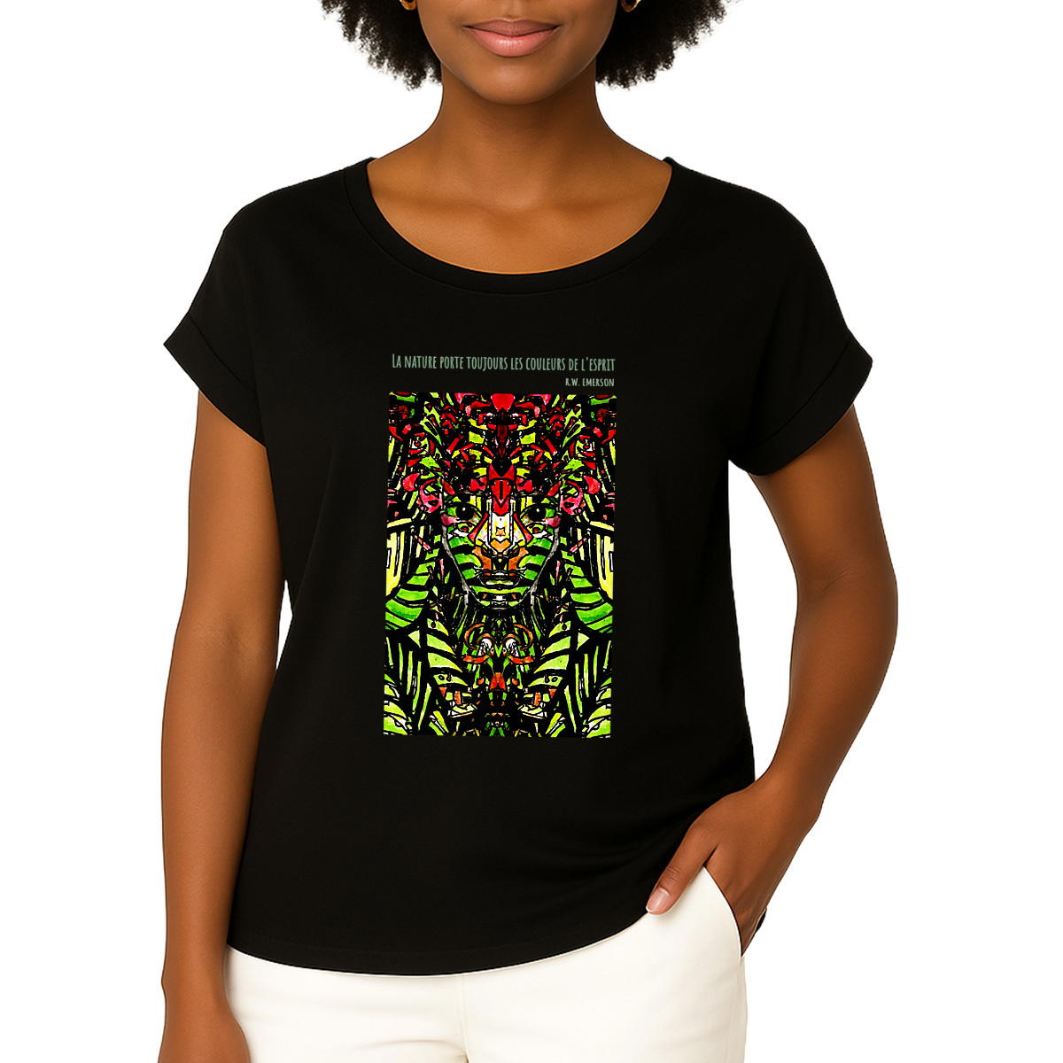 Image front Les couleurs de l’esprit : t-shirt coton bio Label Gots