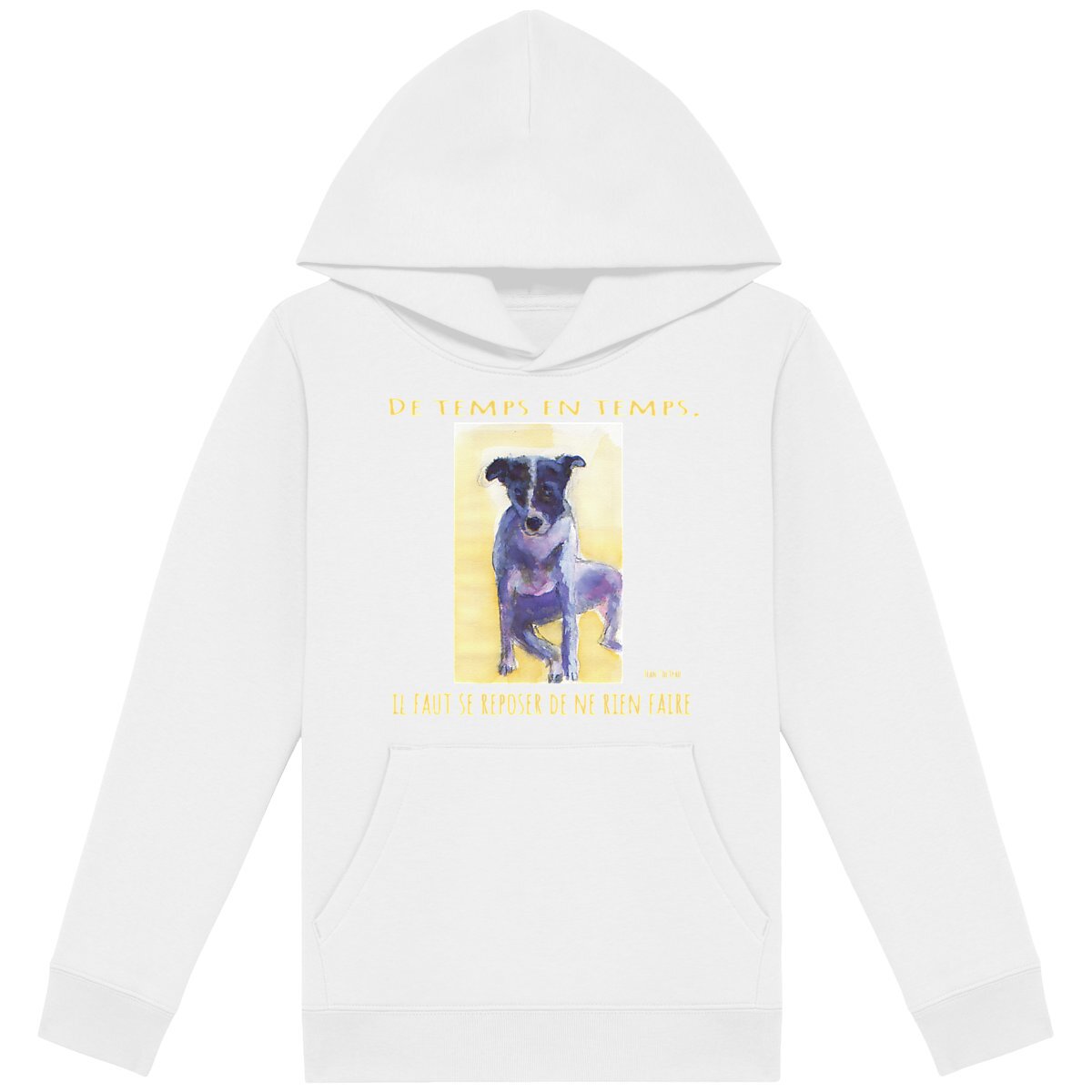 Image back Se reposer de ne rien faire : sweet capuche enfant 85% coton bio, 15% polyester recyclé