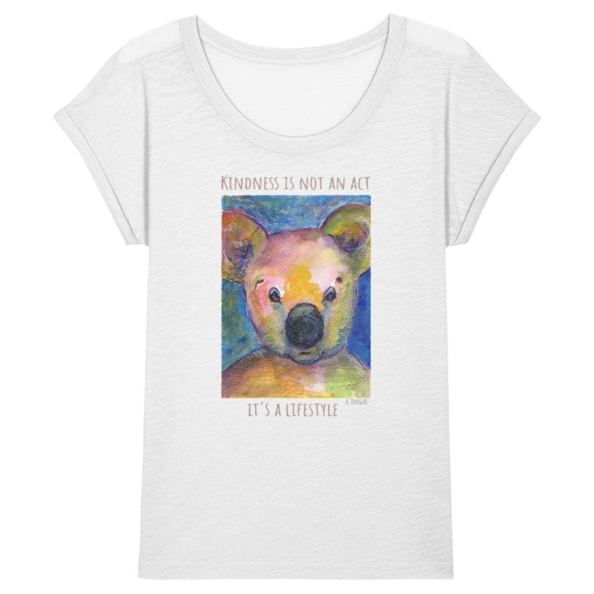 Image front Kindness : T-shirt femme slub 100% coton peigné