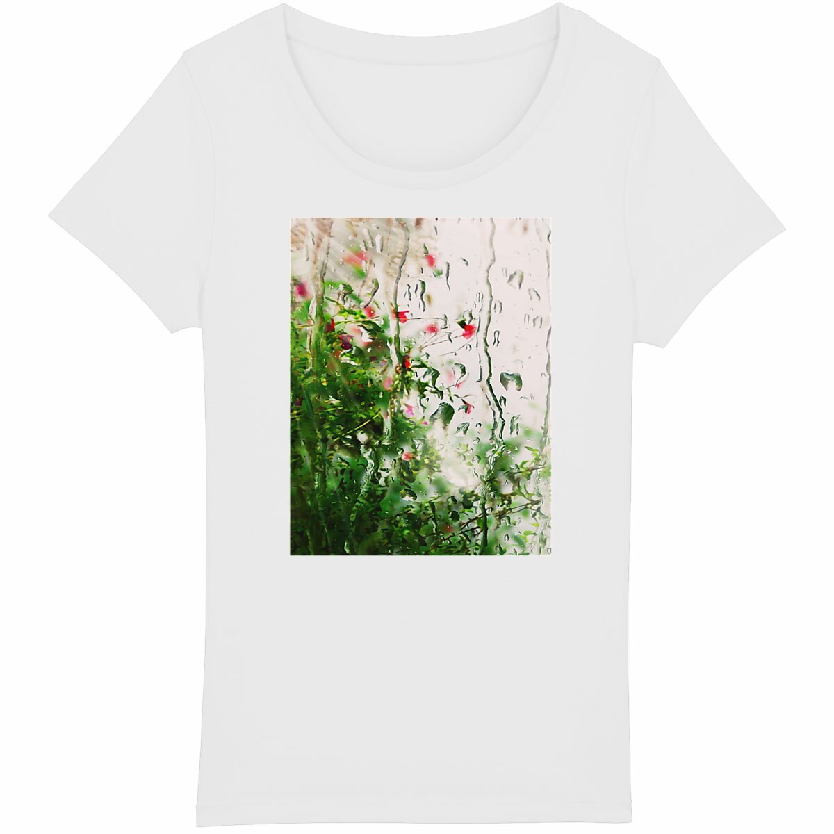 Image back Pluie des matins d'été... : T-shirt femme coton bio