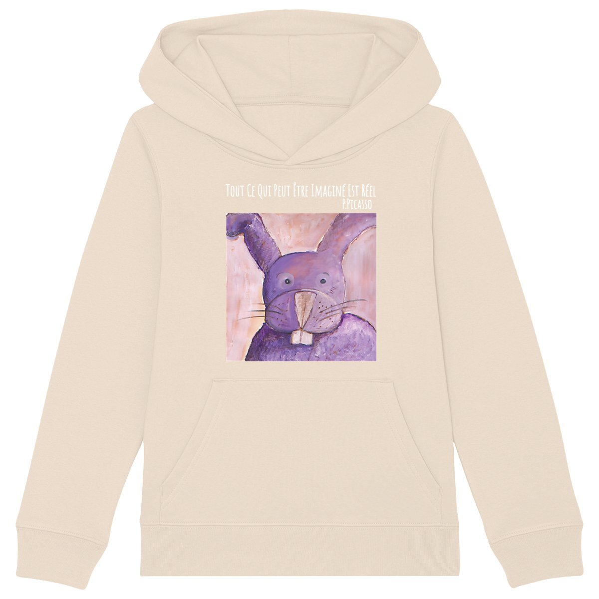 Image back Tout ce qui peut être imaginé : hoodie enfant Premium+ 85% coton bio 15% polyester recyclé