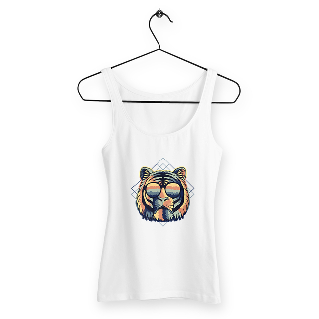 Image back Débardeur femme tigre miami