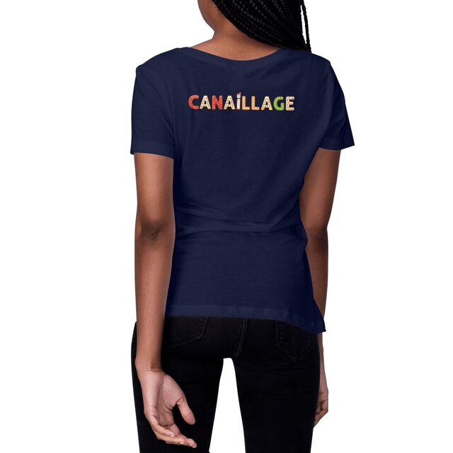 Image front T-shirt femme canaillage Noël