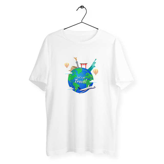 Image back T-shirt homme let's go travel