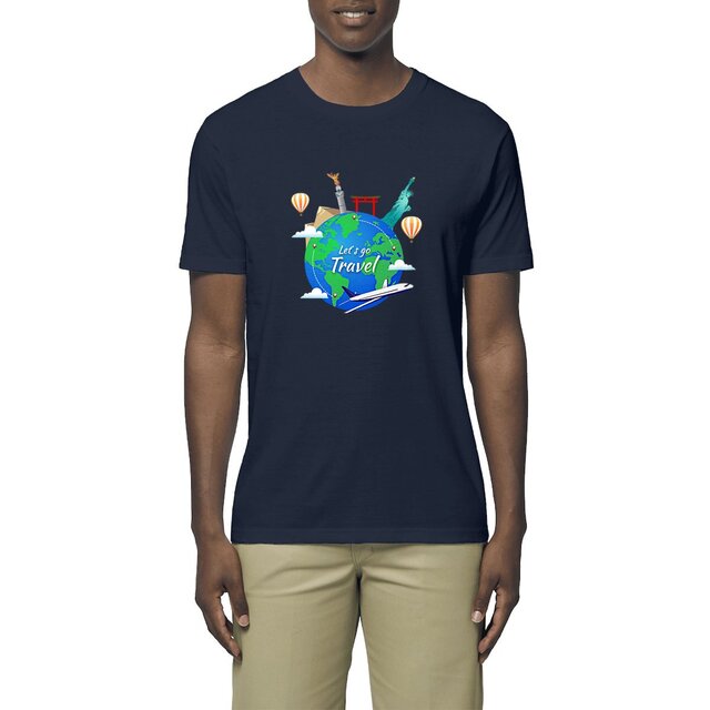Image front T-shirt homme let's go travel