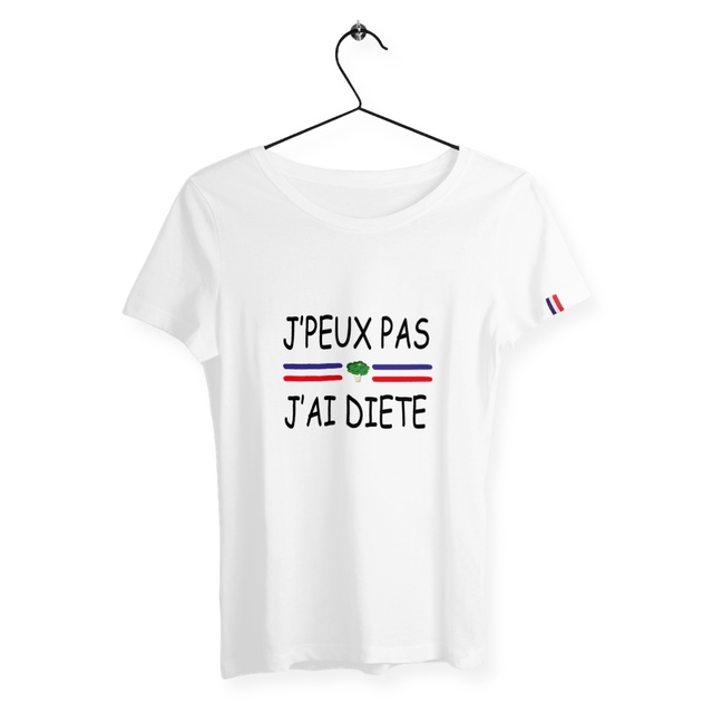 Image back T-shirt femme j'peux pas j'ai diète France édition