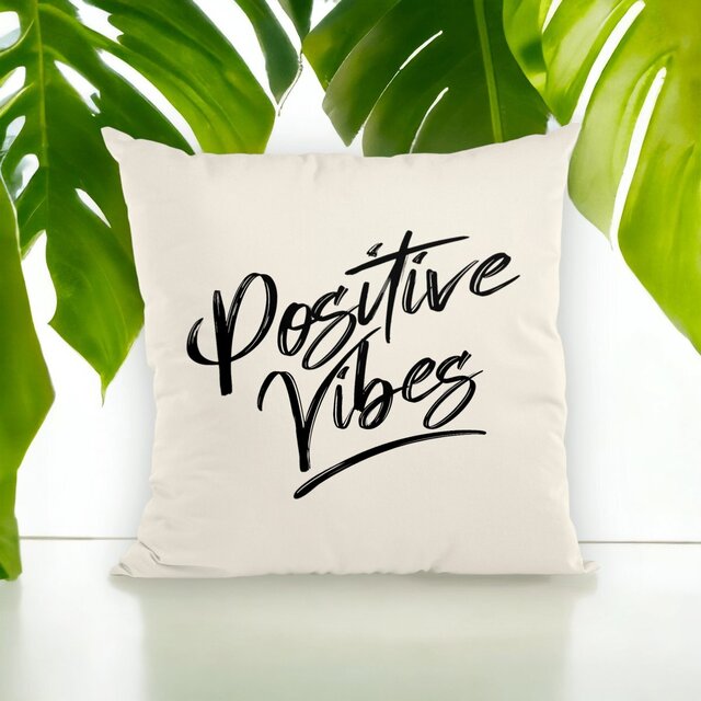 Image front Coussin positive vibes