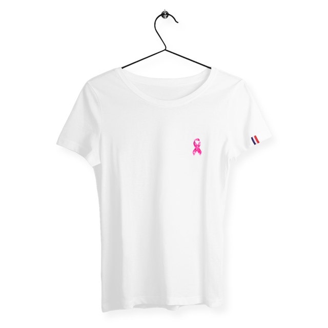 Image back T-shirt octobre rose logo France édition
