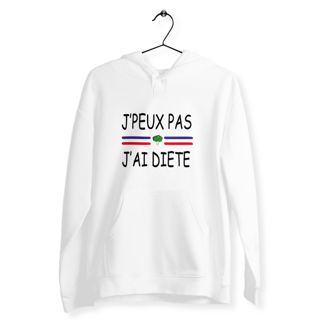 Image front Sweat unisexe  j peux pas j ai diete