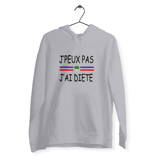 Image back Sweat unisexe  j peux pas j ai diete
