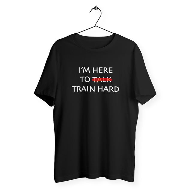 Image back t-shirt homme i m here to train hard