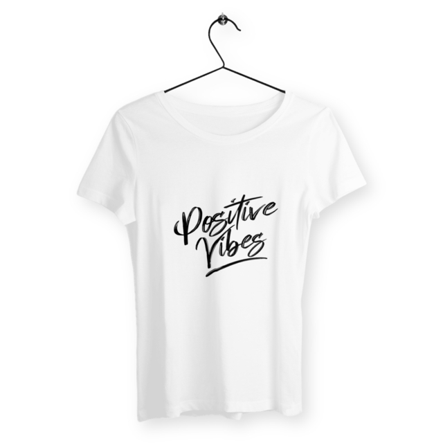 Image back T-shirt femme positive vibes