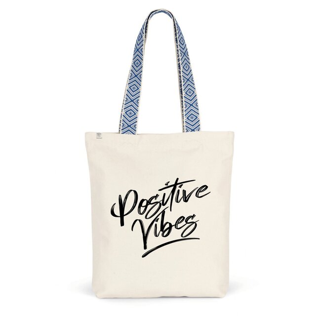 Image back Sac coton ethnique positive vibes