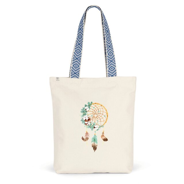 Image back Sac coton ethnique attrape rêve