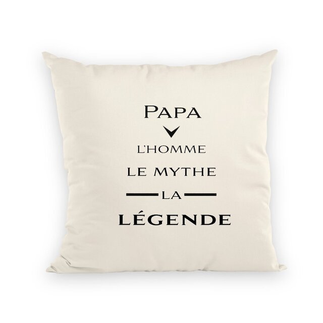 Image back Coussin papa la légende black