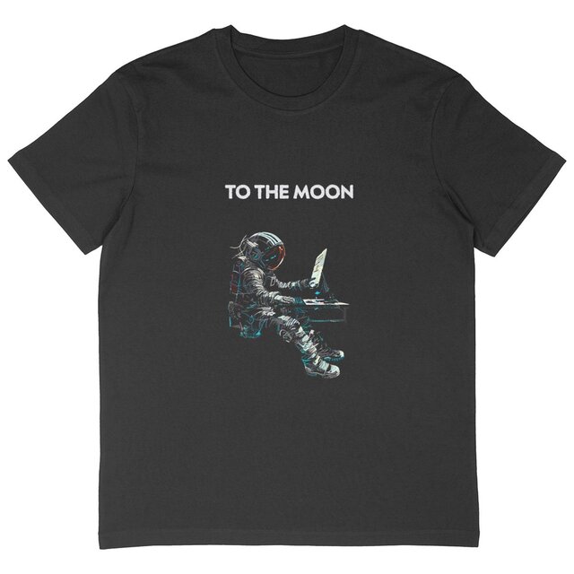 Image back T-shirt homme oversize to the moon