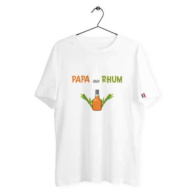 Image back T-shirt homme papa au rhum France édition