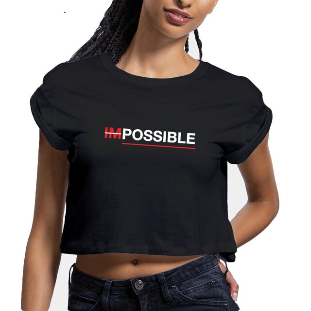 Image front Crop top "possible"