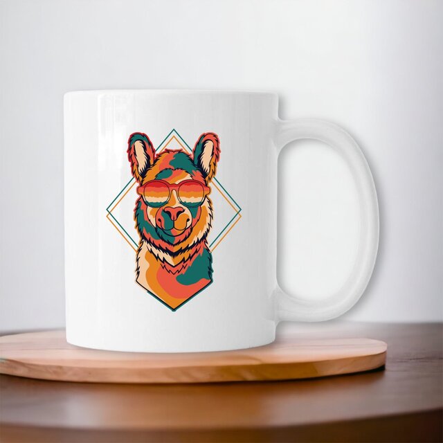Image front Mug céramique lama miami