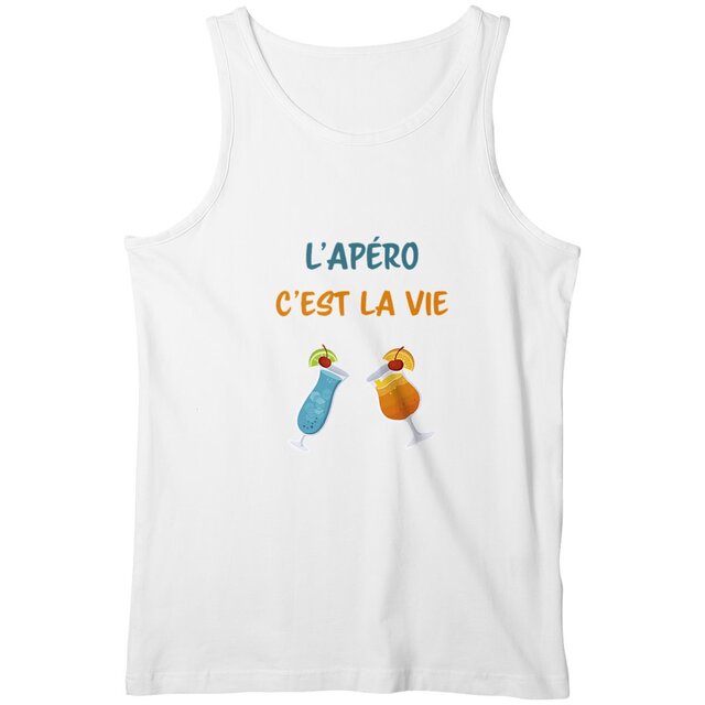Image back Débardeur homme l'apéro c'est la vie