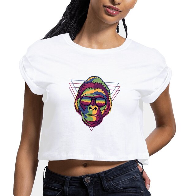 Image front Crop top gorille miami