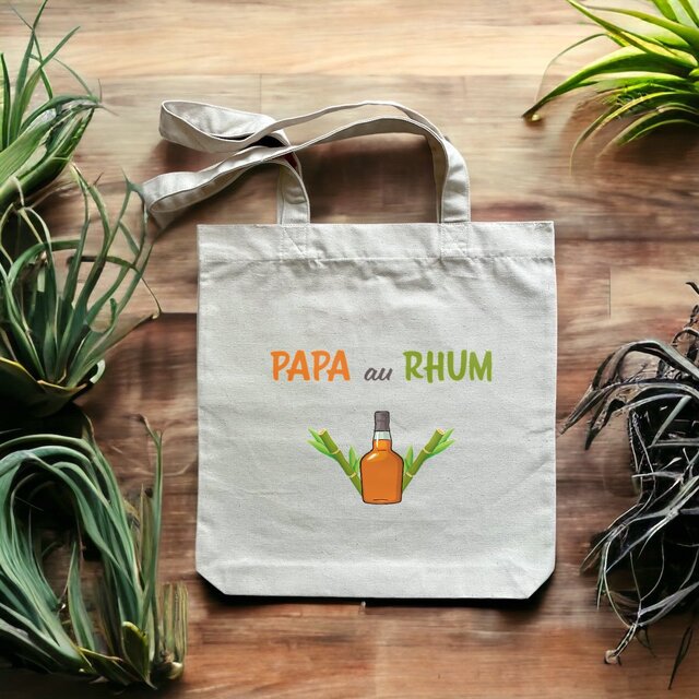 Image front Sac coton papa au rhum