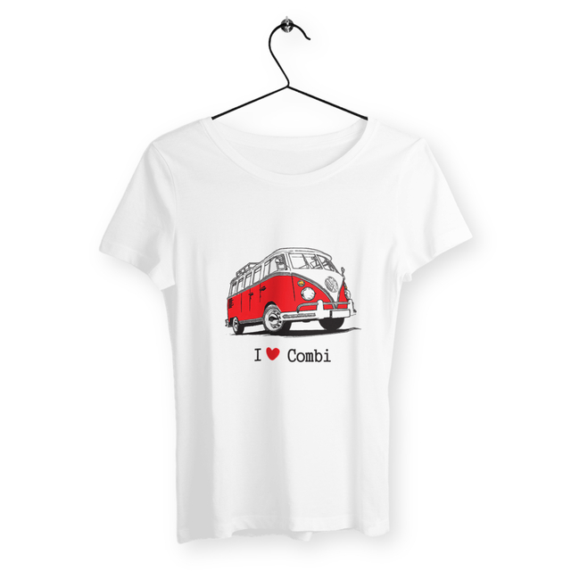 Image back T-shirt femme I love combi