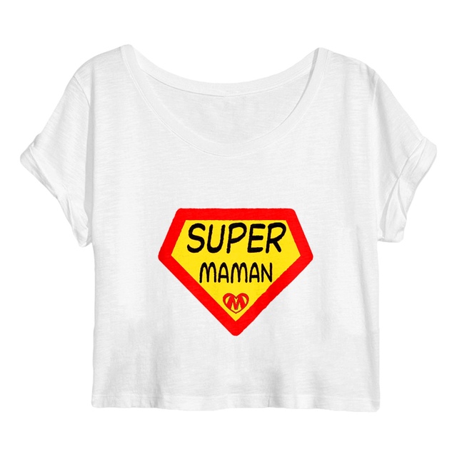 Image back Crop top super maman