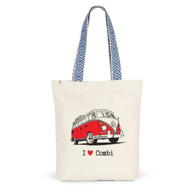 Image back Sac coton ethnique I love combi