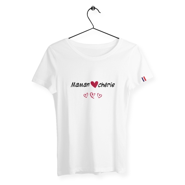 Image back T-shirt femme maman chérie France édition