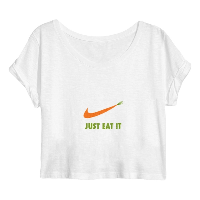 Image back Crop top just eat it vert