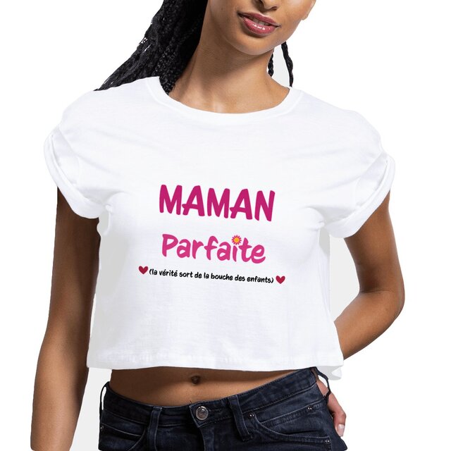 Image front Crop top maman parfaite