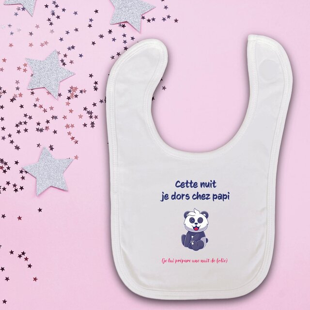 Image front Bavoir dors chez papi