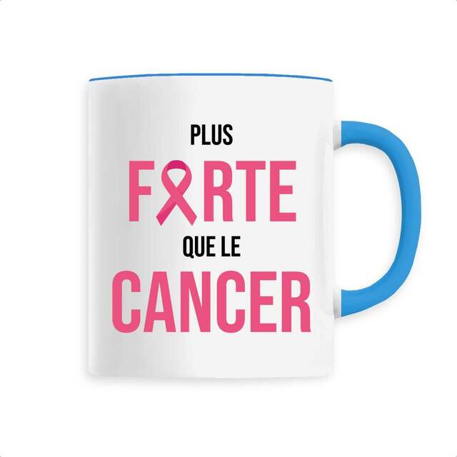 Image back Mug céramique plus forte que le cancer