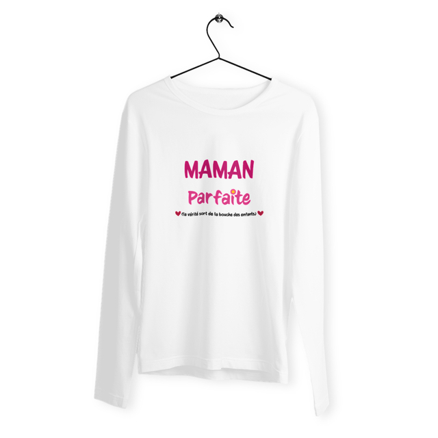 Image back T-shirt manches longues femme maman parfaite
