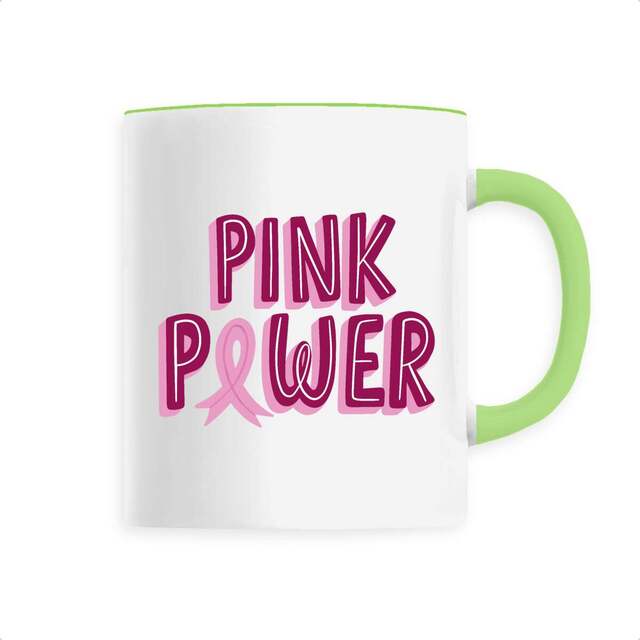 Image back Mug céramique pink power