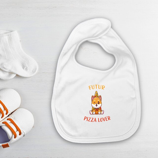 Image front bavoir futur pizza lover