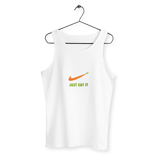 Image back Débardeur homme just eat it vert