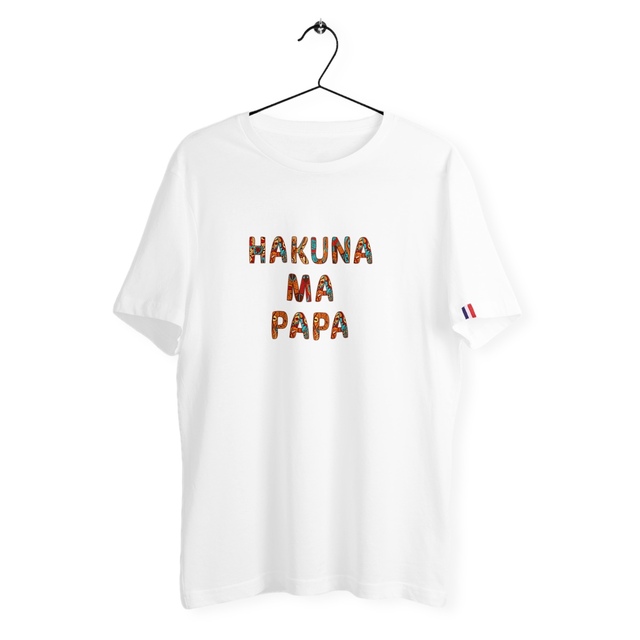 Image back T-shirt homme hakuna ma papa France édition