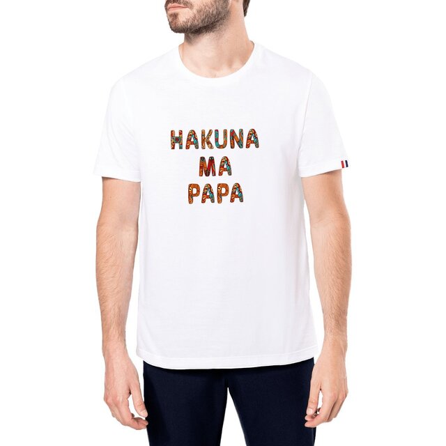 Image front T-shirt homme hakuna ma papa France édition