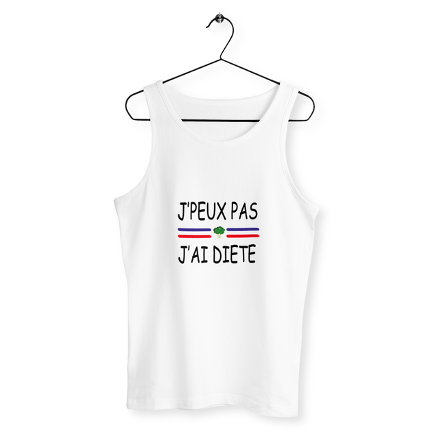 Image back Débardeur homme j'peux pas j'ai diète