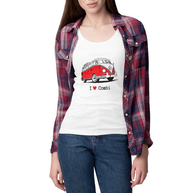 Image front Débardeur femme I love combi