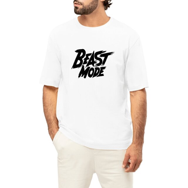 Image front T-shirt homme oversize beast mode