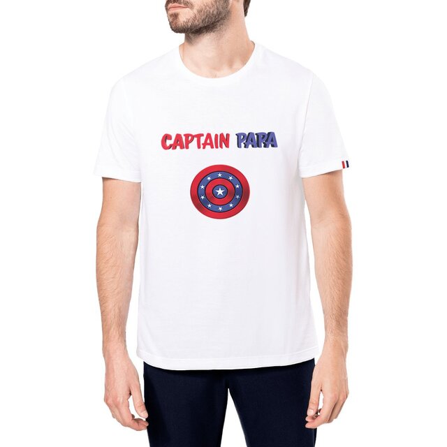 Image front T-shirt homme captain papa France édition